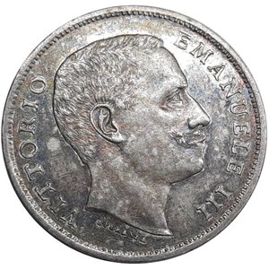 reverse: Vittorio Emanuele III 1 Lira Aquila Araldica argento 1901 SPL+ Qfdc