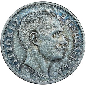 reverse: Vittorio Emanuele III 1 Lira Aquila Araldica argento 1906 SPL+ Qfdc