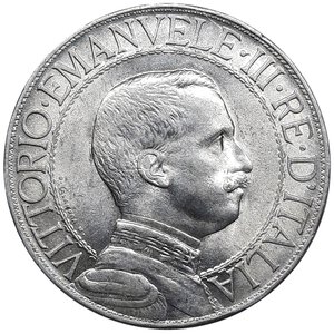 reverse: Vittorio Emanuele III 1 Lira Quadriga argento 1913 FDC