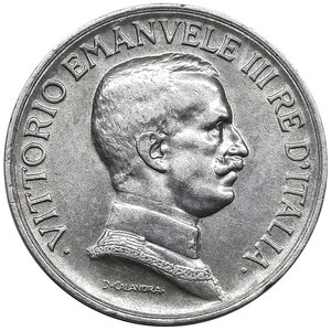 reverse: Vittorio Emanuele III 1 Lira Quadriga argento 1915