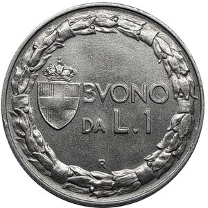 reverse: Vittorio Emanuele III Buono da 1 Lira 1922 QFDC