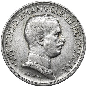 reverse: Vittorio Emanuele III 1 Lira Quadriga argento 1916