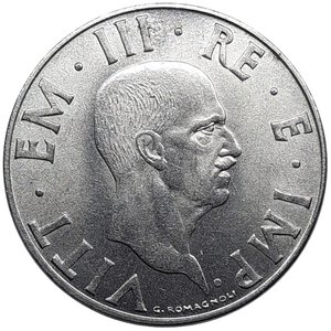 reverse: Vittorio Emanuele III  ,2 Lire Impero 1942 RARA