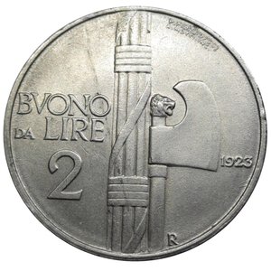 obverse: Vittorio Emanuele III  ,Buono 2 Lire 1923 QFDC