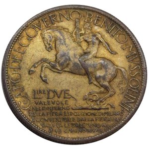 reverse: Vittorio Emanuele III ,  Buono 2 lire 1928 Fiera di Milano