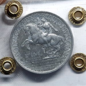 reverse: Vittorio Emanuele III ,  PROVA ALLUMINIO Buono 2 lire 1928 Fiera di Milano, Periziata