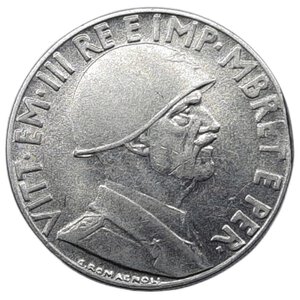 reverse: Colonia Albania ,Vittorio Emanuele III ,  0,20 lek 1939 Leggera tranciatura