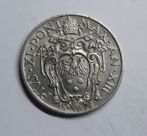 reverse: Vaticano Pio XI 20 centesimi 1934