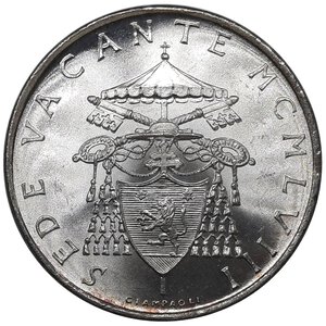 obverse: Vaticano 500 lire argento Sede Vacante 1958 FDC