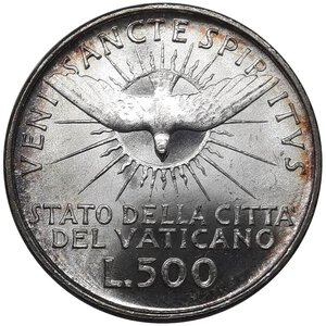 reverse: Vaticano 500 lire argento Sede Vacante 1958 FDC