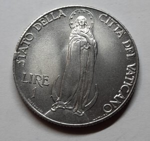 obverse: Vaticano Pio XII 1 Lira 1940 Errore Metallo in piu 
