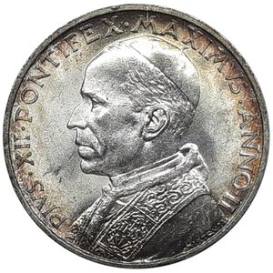 reverse: Vaticano Pio XII 5 Lire argento 1940 FDC