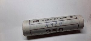 obverse: Rotolino (50 monete FDC) 5 Lire 1980