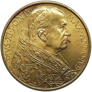 reverse: Vaticano Pio XI 100 Lire oro 1933/34 FDC QFDC