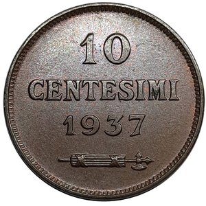 obverse: San marino 10 centesimi 1937 FDC
