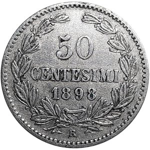 obverse: San marino 50 Centesimi argento 1898