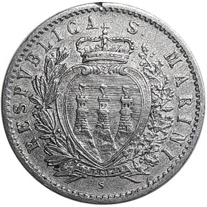 reverse: San marino 50 Centesimi argento 1898
