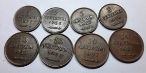 obverse: San marino SET Completo 5 - 10 centesimi 1935/1938