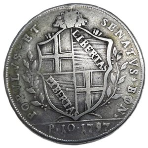 obverse: Bologna, Governo Popolare, 10 paoli argento 1797