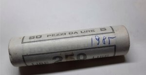 obverse: Rotolino (50 monete FDC) 5 Lire 1985