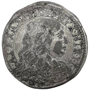 obverse: MIRANDOLA ,Alessandro II Pico (1637-1691). Lira 1669