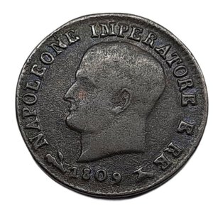 reverse: NAPOLEONE 1 Centesimo 1809 zecca Bologna