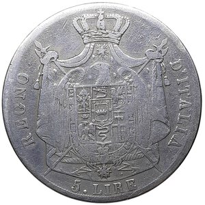 reverse: NAPOLEONE 5 Lire argento 1812 zecca Venezia 