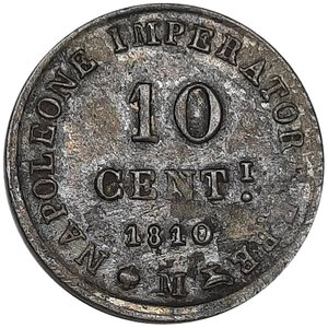 reverse: NAPOLEONE 10 cent 1810 Zecca Milano 