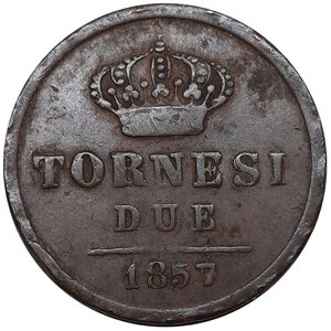 obverse: NAPOLI Ferdinando II , 2 Tornesi 1857