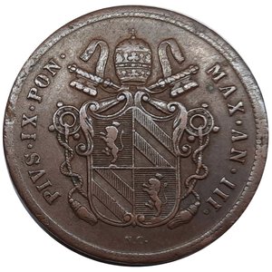 reverse: STATO PONTIFICIO Pio IX ,2 baiocchi 1849 zecca  Bologna 
