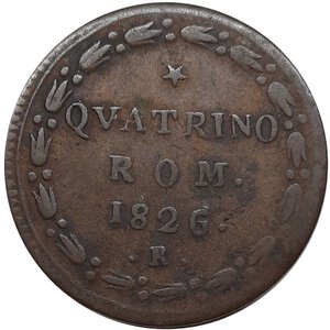 obverse: STATO PONTIFICIO ,Leone XII  Quattrino 1826