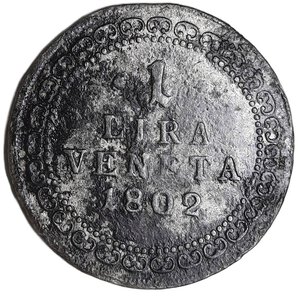 obverse: VENEZIA, 1 Lira veneta 1802
