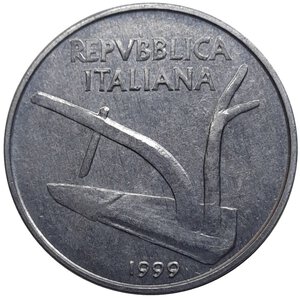 obverse: 10 lire 1999  Manca il segno di zecca R