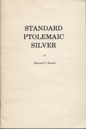 obverse: NEWELL  E. T. - Standard ptolemaic silver. New York, 1981.  pp. 17, tavv. 7. ril ed buono stato.