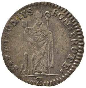 reverse: BOLOGNA. STATO PONTIFICIO. Benedetto XIII (1724-1730). Muraiola da 2 bolognini 1724. Mi (1,33 g). Muntoni 31; MIR 2457/1 - R2. BB 