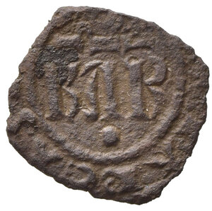 obverse: BRINDISI o MESSINA. Carlo I d Angio  (1266-1282). Denaro Mi (0,53 g). Spahr 50. BB