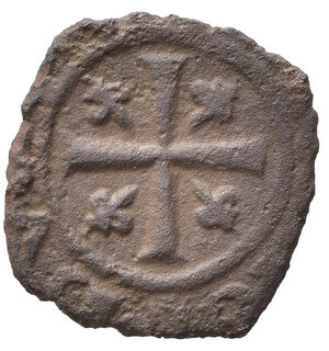 reverse: BRINDISI o MESSINA. Carlo I d Angio  (1266-1282). Denaro Mi (0,53 g). Spahr 50. BB