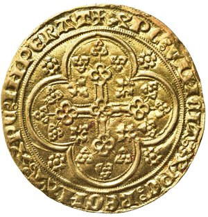reverse: BELGIO. Flandres (Fiandre). Louis de Male (1346-1384). Chaise d or . Au (5,20 g). D/+ LVDOVICVS: DEIx xGRAx COM x Z: DNS: FLAND . R/+ XPC: VINCIT: XPC: REGNAT: XPC: INPERAT. Delm.466. Da montatura. BB