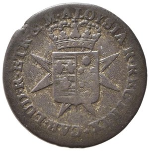 obverse: FIRENZE. Carlo Ludovico di Borbone (1803-1807). Regno d Etruria. 2 soldi da 1/10 di lira 1804. Cu (3,65 g). Gig. 19. MB
