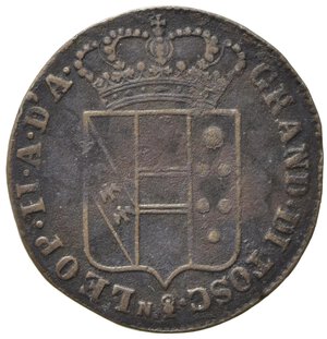 obverse: FIRENZE. Granducato di Toscana. Leopoldo II di Lorena (1824-1859). 3 Quattrini 1846. Cu. Gig. 89. Raro. qBB