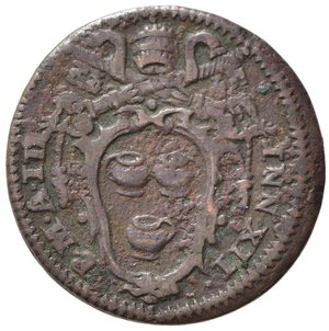 obverse: GUBBIO. Stato Pontificio. Innocenzo XII (1691-1700). Quattrino con San Pietro. Anno III. Cu (2,91 g). Muntoni 198; MIR 2208/1 - R2. BB