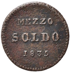 reverse: LUCCA. Ducato di Lucca. Carlo Ludovico di Borbone (1824-1847). Mezzo soldo 1835. Cu. Gig. 17. BB+