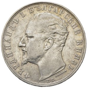 obverse: BULGARIA. Ferdinando I (1887-1908). 5 Leva 1894. KM#15. BB