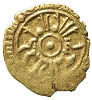 obverse: MESSINA o PALERMO. Ruggero II (1105-1154), Tarì, dopo il 1140. Au (1,15 g). Globetto al centro del cerchio. Spahr 63. SPL