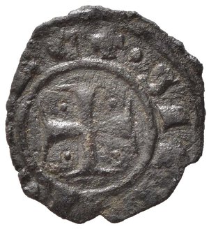 obverse: MESSINA. Federico III (1296-1337). Denaro Mi (0,48 g). Testa coronata a sinistra, dietro un punto - R/croce patente, un punto in ogni quarto. Spahr 49. BB