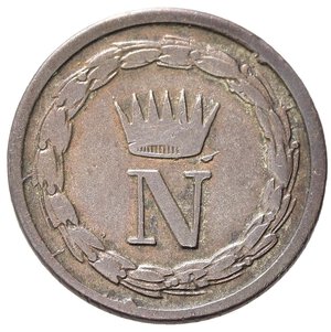 obverse: MILANO. Napoleone I re d Italia (1805-1814). 10 centesimi 1810 M. Mi (1,91 g). C/leggermente rigato. Gig.199a. qSPL