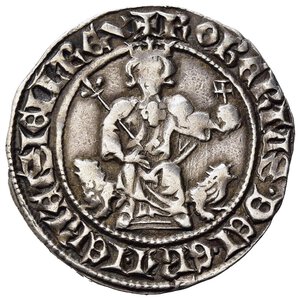 reverse: NAPOLI. Roberto I d Angiò (1309-1343). Gigliato Ag (3.95 g). MIR 28. BB