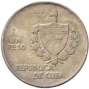 obverse: CUBA. 1 Peso 1935. Ag. KM#22. BB+