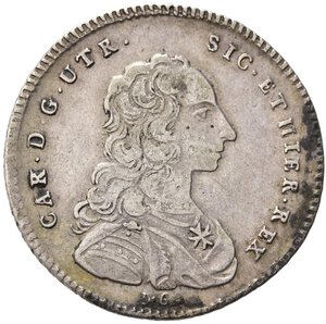 obverse: NAPOLI. Carlo di Borbone (1734-1759). Mezza piastra da 60 grana 1750. Ag. Magliocca 152. BB+/qSPL