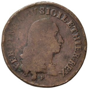 obverse: NAPOLI. Ferdinando IV di Borbone (1759-1816). 3 Tornesi 1791 (Pubblica). Cu. Magliocca 306 R. qBB/BB+